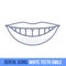 Vector line dental icon. White teeth smile