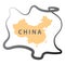 Vector line design the country of China in eps.10