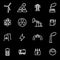 Vector line energetics icon set