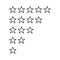 Vector line icon featuring star ratings.