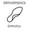 Vector line icon orthopedic orthotics
