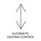 Vector line icon representing automatic lighting control.