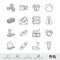 Vector Line Icon Set. Money Related Linear Icons. Finance Symbols, Pictograms, Signs