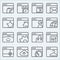 Vector line icons set