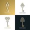 Vector line luxury key design