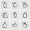 Vector line perfume icon set