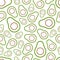 Vector Line Seamless of Avocado, Pattern for Print