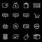 Vector line shop icon set