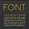 Vector linear font. Line style font with a numeral