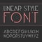 Vector linear font - simple and minimalistic alphabet in line style .