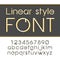 Vector linear font - simple and minimalistic alphabet in line style