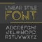 Vector linear font - simple and minimalistic alphabet in line style
