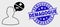 Vector Linear Person Arguments Icon and Scratched Demagogue Stamp Seal