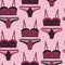 Vector lingerie pattern in pink and black