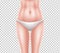 Vector liposuction surgery after woman body 3d