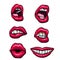 Vector lips set.