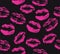 Vector lipstick kisses seamless background