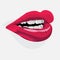 Vector lipstick red lips mouth female