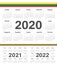 Vector Lithuanian circle calendars 2020, 2021, 2022