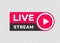 Vector live stream icon flat style