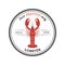 Vector lobster silhouette. Lobster logo. Lobster label.
