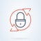 Vector lock recover and reset icon. security password illustration