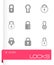 Vector locks icons set