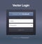 Vector login password security web screen