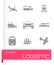 Vector logistic icons set