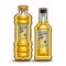 Vector logo 2 Bottles with pure Sunflower Oil