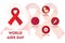 vector logo background aids poster red ribbon international world aids day illustration