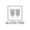 Vector logo, badge and icon for natural and organic products free from allergens ingredient. Gluten free.