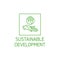 Vector logo, badge and icon for natural and organic products. Sustainable development sign design. Symbol of healthy