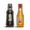 Vector logo Balsamic and Apple Cider Vinegar Bottles