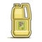 Vector logo big yellow plastic Bottle Rice Bran Oil