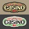 Vector logo for Casino club on geometric background