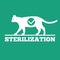 Vector logo of castration and sterilization of cats