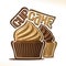 Vector logo for chocolate Cupcake