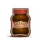 Vector logo Chocolate Spread Jar with label