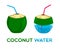 Vector logo for coconut water