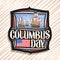 Vector logo for Columbus Day