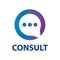 Vector logo of the consulting service, chat