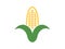 Vector logo corn on white background