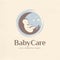 Vector logo design of baby care, motherhood and childbearing