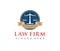 Vector logo design illustration for law firm business, attorney, advocate, court justice