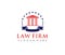 Vector logo design illustration for law firm business, attorney, advocate, court justice