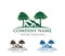 Vector logo design illustration of oak tree logo, wise and strong, house property firm, green home stay resort