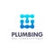 Vector logo design for plumbing company.