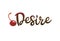 Vector logo Desire. Design for the confectionery, cafe and sweet industry