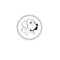 Vector logo of a dog head Labrador on white background, Pet. Animals.